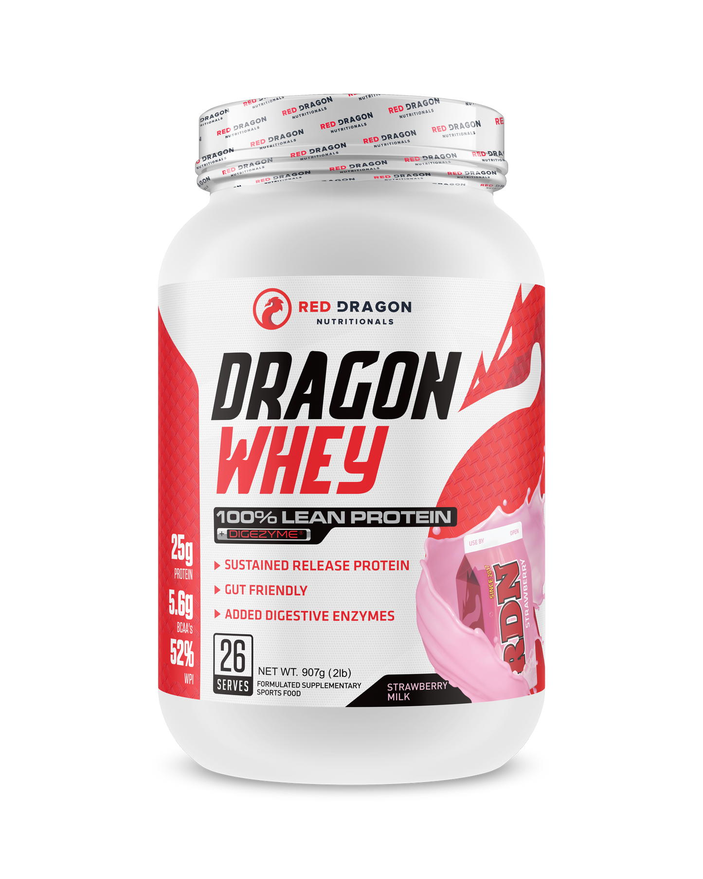 Red Dragon Dragon Whey Strawberry Milk 900g