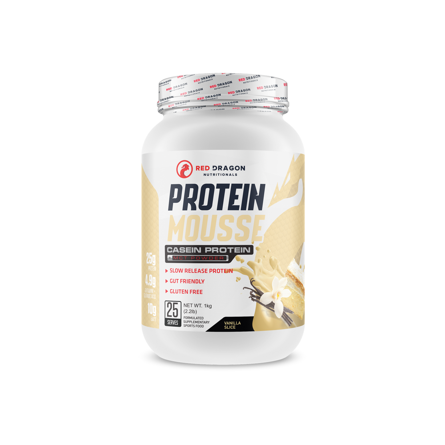 Red Dragon Protein Mousse Vanilla Slice 25 Serves