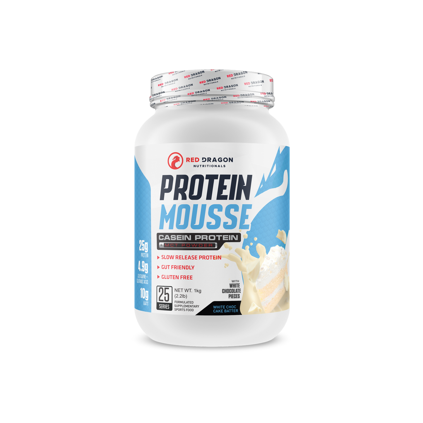 Red Dragon Protein Mousse White Choc Cake Batter 25 Serves